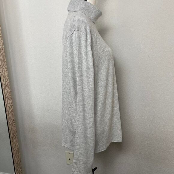 NWT Abercrombie & Fitch Merino Wool Blend Turtleneck Grey Long Sleeve Sweater L - Picture 8 of 8
